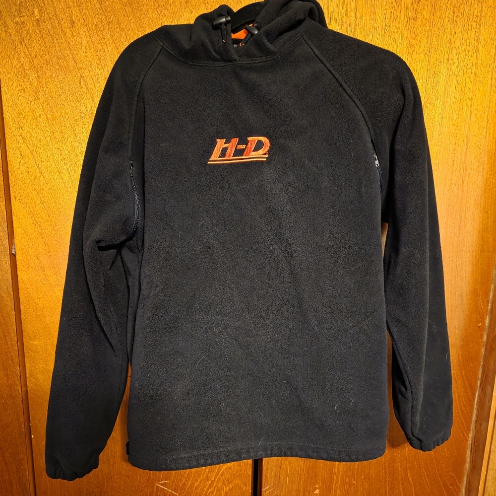 Harley-Davidson Black and Orange Fleece Jacket